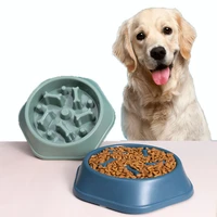plastic pet slow food bowl small dog portable choke proof non slip feeding drinking pots cat interactive feeder puppy accessory