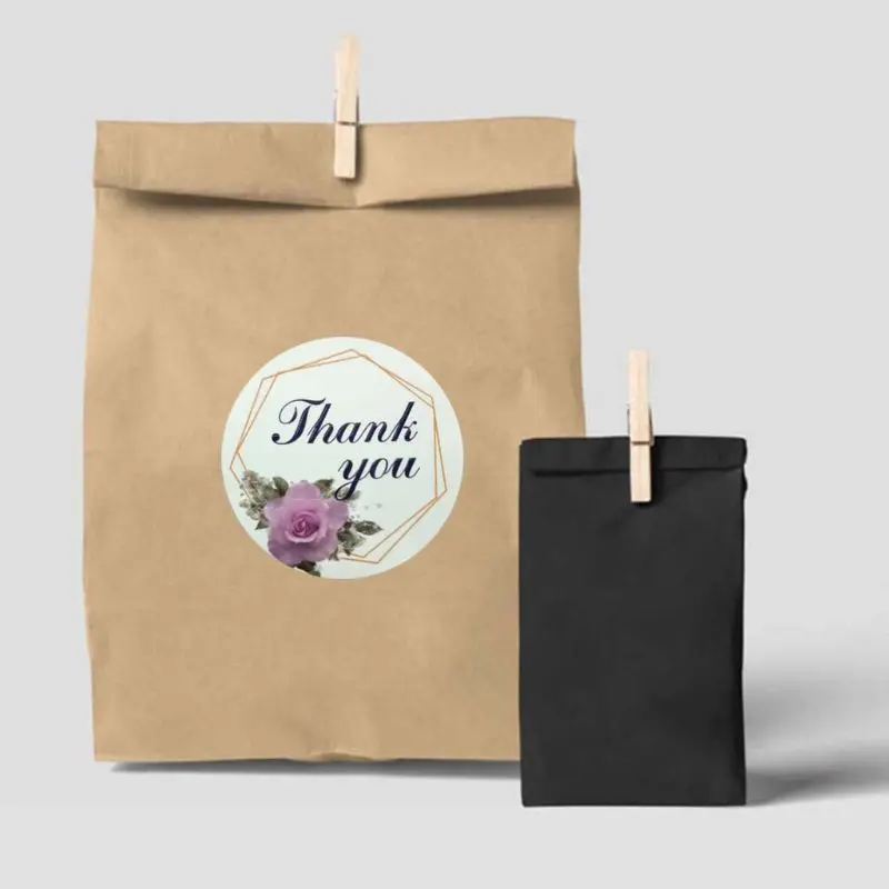 

1 Roll (500pcs) Thank You Stickers Seal Label 1.5inch for Wedding Christmas Gift Package Envelope Stationery Sticker