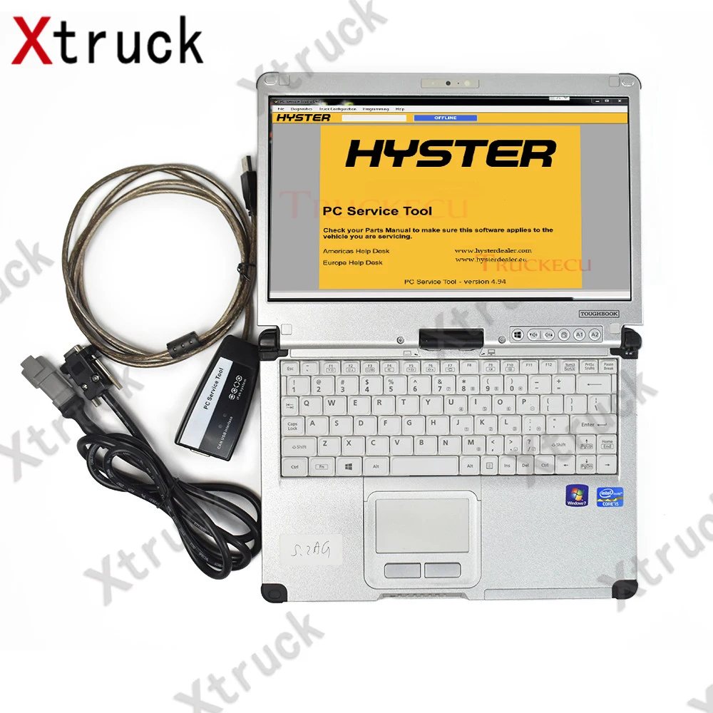 

CF C2 Laptop+for Yale hyster PC Service Tool Ifak CAN USB Interface For yale hyster forklift Truck diagnostic scanner tool