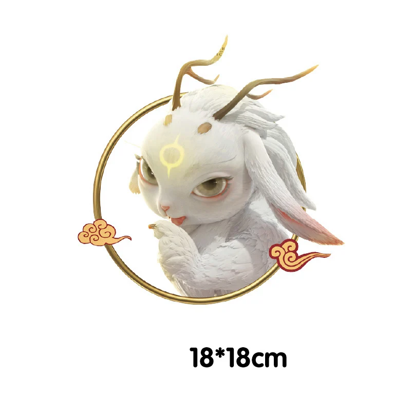 2021 Мультяшные китайские олени животные нашивки для одежды моющиеся