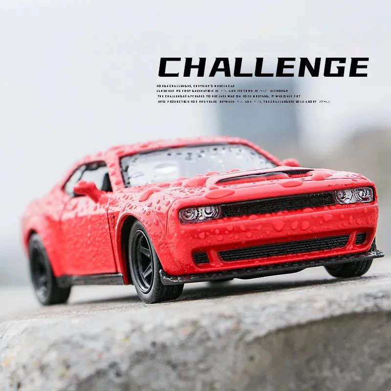 

1:36 спортивный автомобиль Dodge Challenger SRT Demon, литый под давлением автомобиль, модель игрушки с откидной спинкой для детей, подарки, коллекция игр...