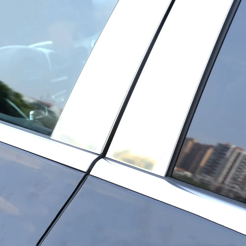 

Car Window B Pillars Bright Panel Decoration Sticker Trim For Mercedes Benz E Class W213 2016-17 Exterior Modified Styling