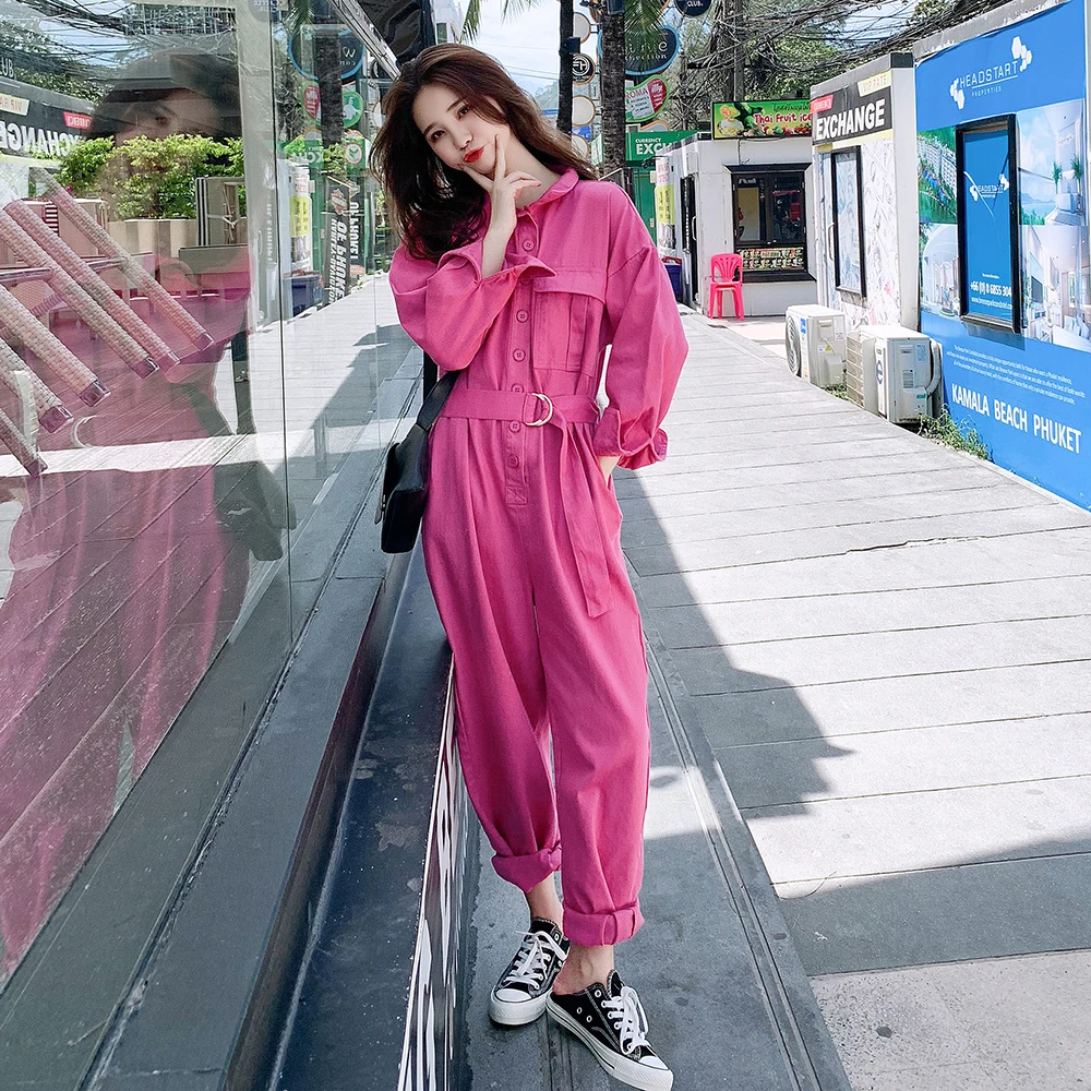 

Rompers Sexy Jumpsuit Women Spring Summer Long Bodysuit Japanses Work Sweatshirt Slim Korean Tracksuit Streetwear Ropa De Mujer