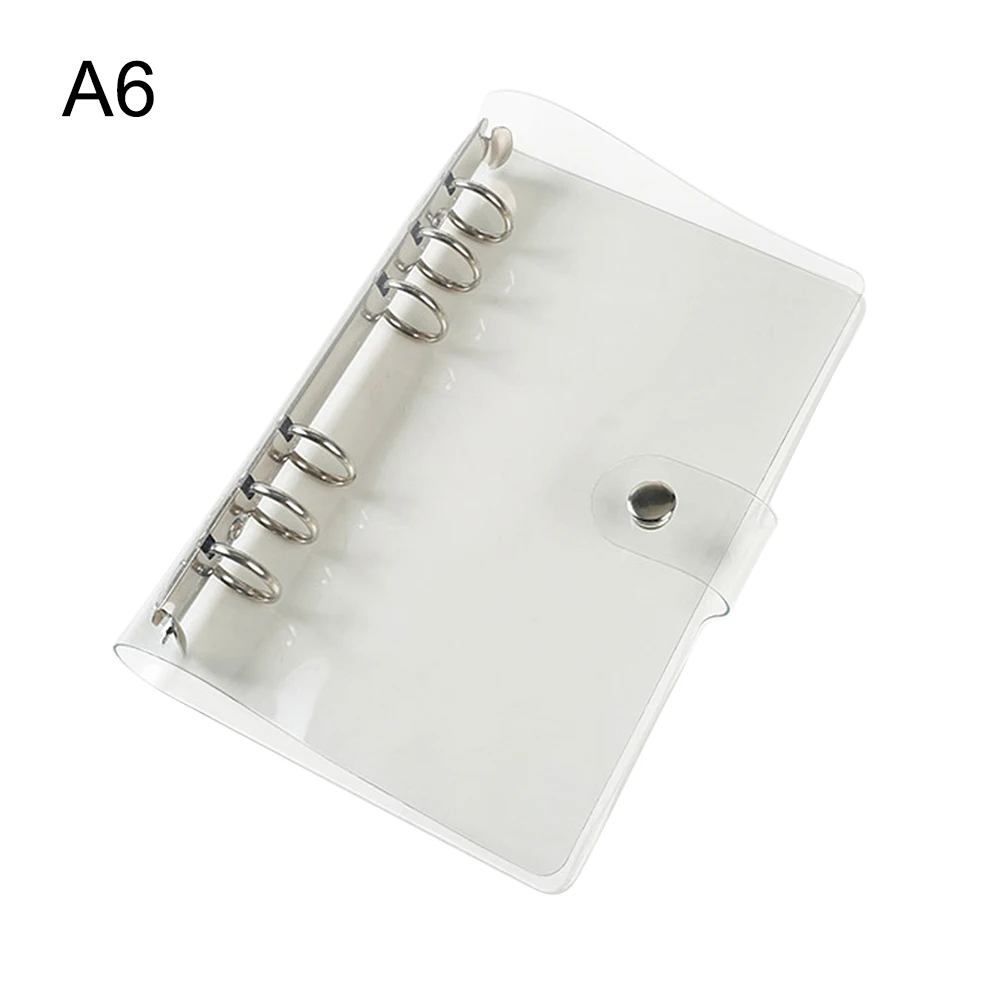 

Transparent Color Plastic Clip File Folder A5 Notebook Loose Leaf Ring Binder Planner Agenda School Office Supplies