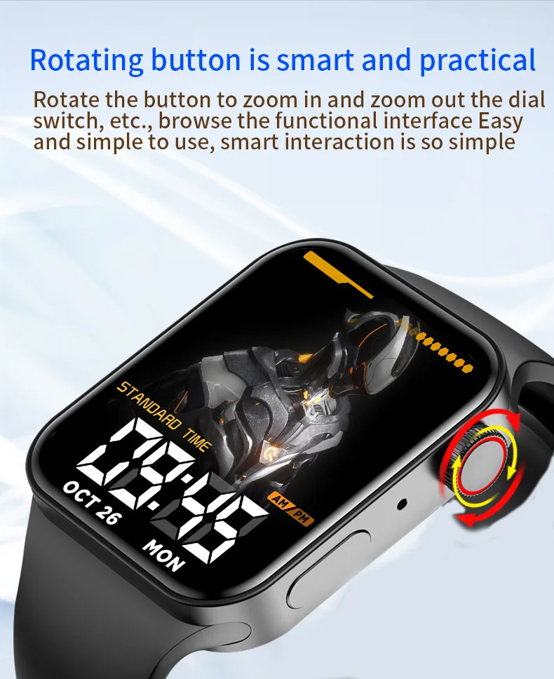 t100 plus iwo series 7 smart watch 1 75 diy face heart rate men women fitness tracker smartwatch for android xiaomi ios phone free global shipping