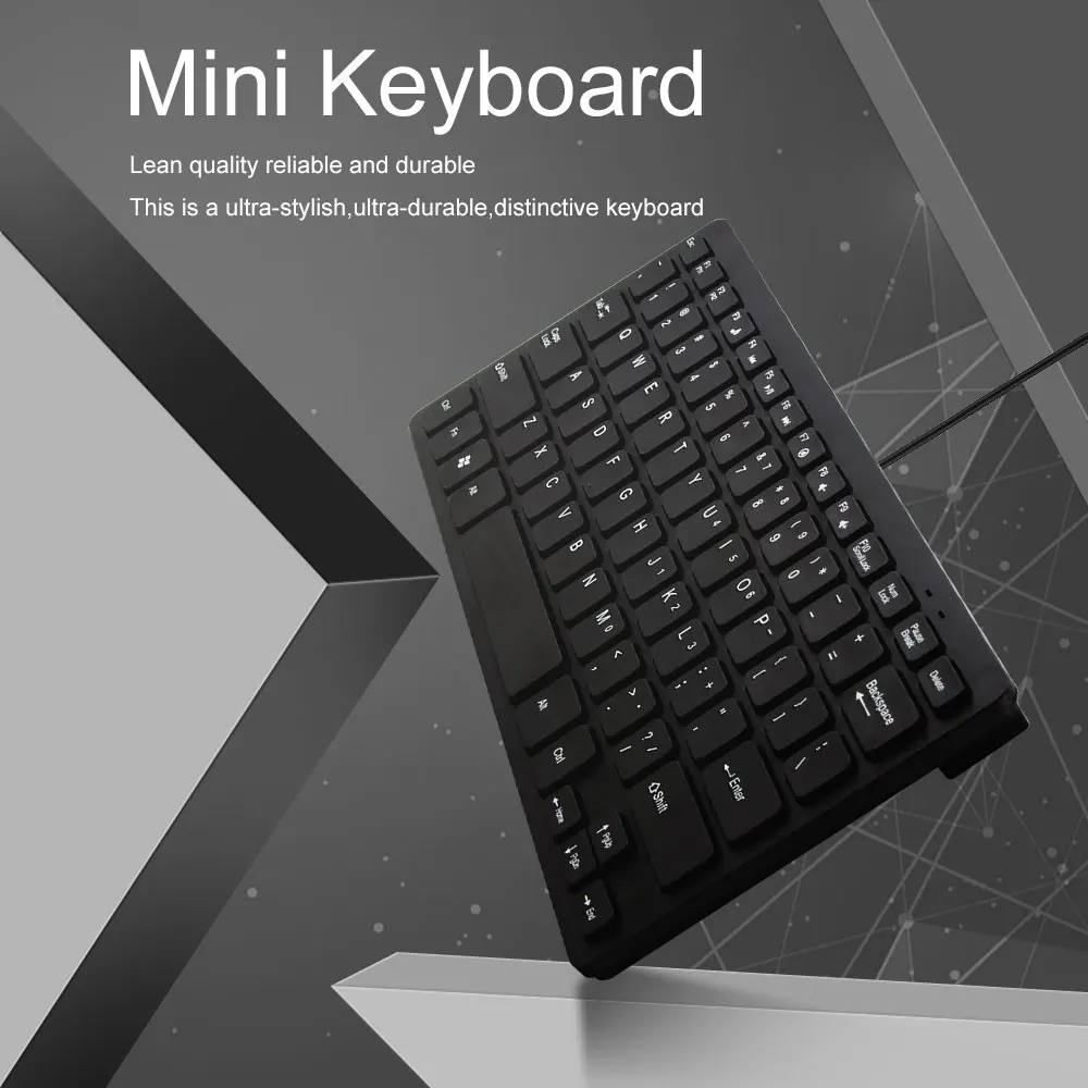 Мини игровая клавиатура 87 keycap ультра тонкая USB проводной офисный ноутбук