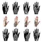 Индийская хна трафареты для татуировки для мужчин женщин мужчин рука ноги боди-арт наклейки трафарет татуировки ПВХ наклеенный стикер временный инструмент для самостоятельной сборки