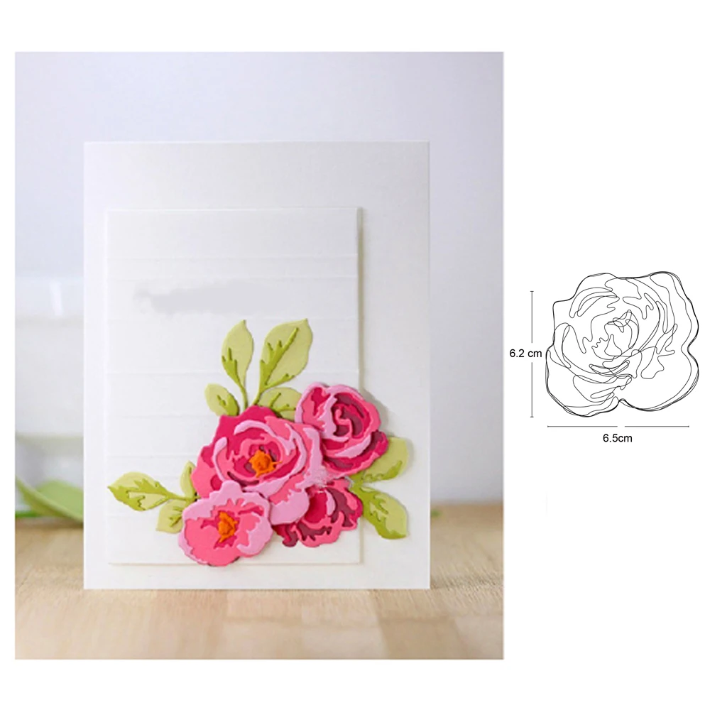 

rose flower Metal Cutting Dies new die template for DIY Scrapbooking Album Decor Embossing Paper Card Crafts Die Cut