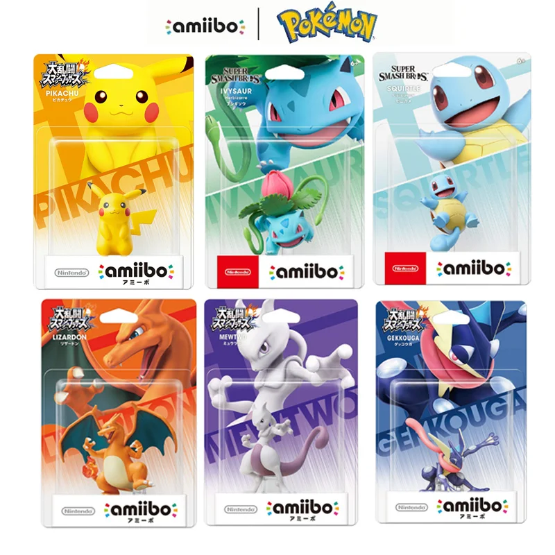 

Anime Peripheral Nintendo Pokemon Figure Spitfire Dragon Smash Bros. Pikachu Genie Turtle Elf Decoration Doll Birthday Gift