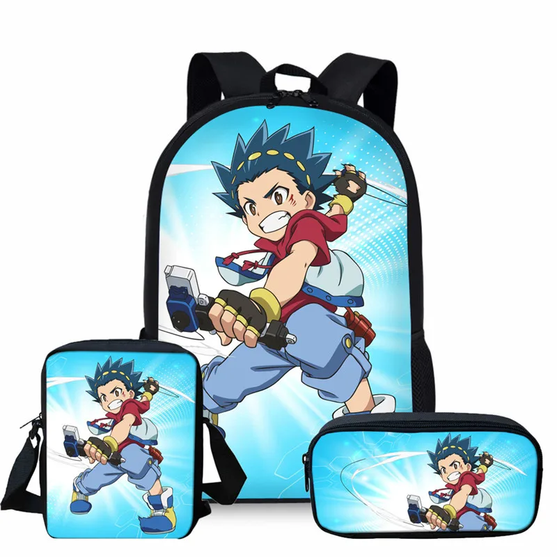 as pictures ThiKin 3 шт. Beyblade Burst школьные сумки набор для Дети Мальчики Школа Рюкзаки на плечо рюкзак Детский рюкзак ранец - Цвет: as pictures