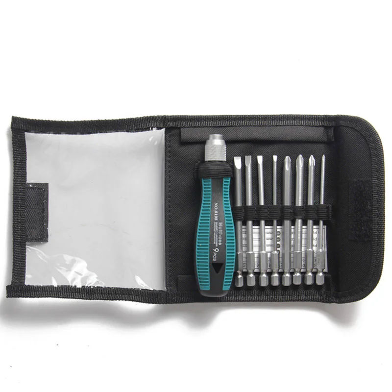 

FATCOOL9 Pcs Slotted Precision Screwdrivers Sets Phillips With Magnetic Self-locking Metric Repair Hand Tool Set