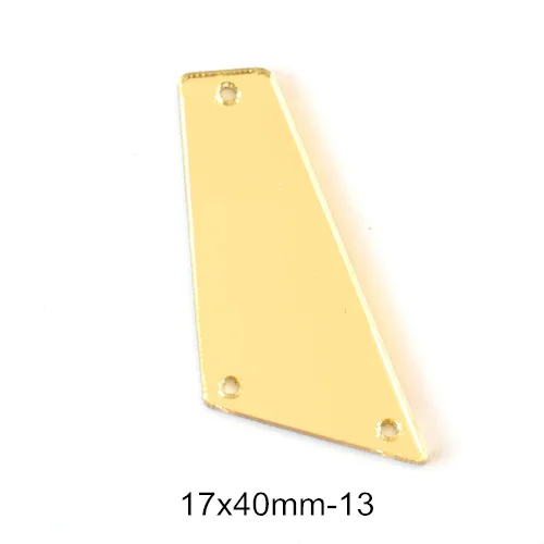 17x40mm-P13 50 шт. акриловое зеркало пришивные стразы акриловые Пришивные зеркала нерегулярные шампанское пришивные камни аксессуары для платья F0021 - Цвет: 17x40mm-P13