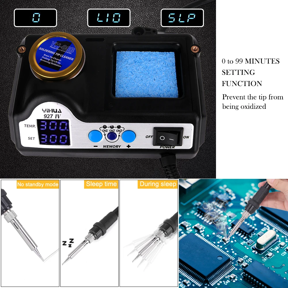 Паяльная станция 60 Вт цифровой дисплей штатив для паяльника + универсальный