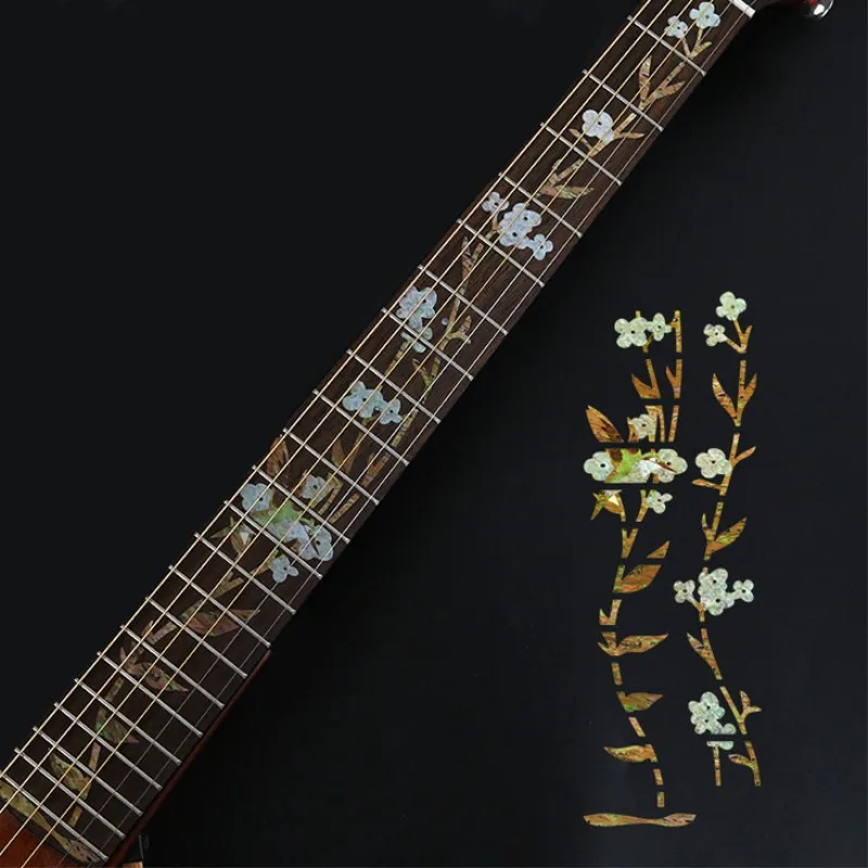 16 arten kreuz inlay decals griffbrett aufkleber ukulele gitarre zubehör elektrische akustische gitarre bass ultra dünne aufkleber free glob