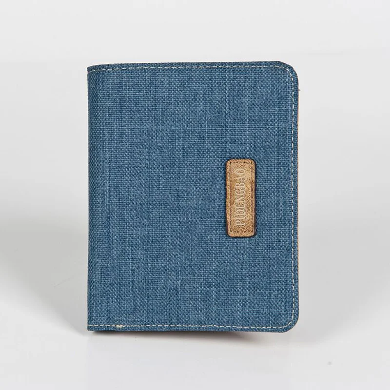 2019 Мужские Двойные кошельки Держатель для карт и денег серый холщовый новый