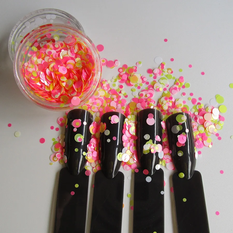 2 баночки дисковые Блестки для ногтей блестки хлопья акриловые украшения дизайна