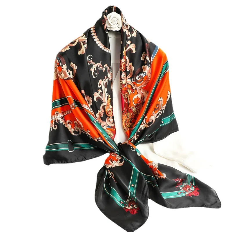 

Mulberry Scarf Women Silk Scarf Luxury Shawl Scarves Beach Cover-ups Bandana Hijabs Bufand de seda Foulard en soie solar playa