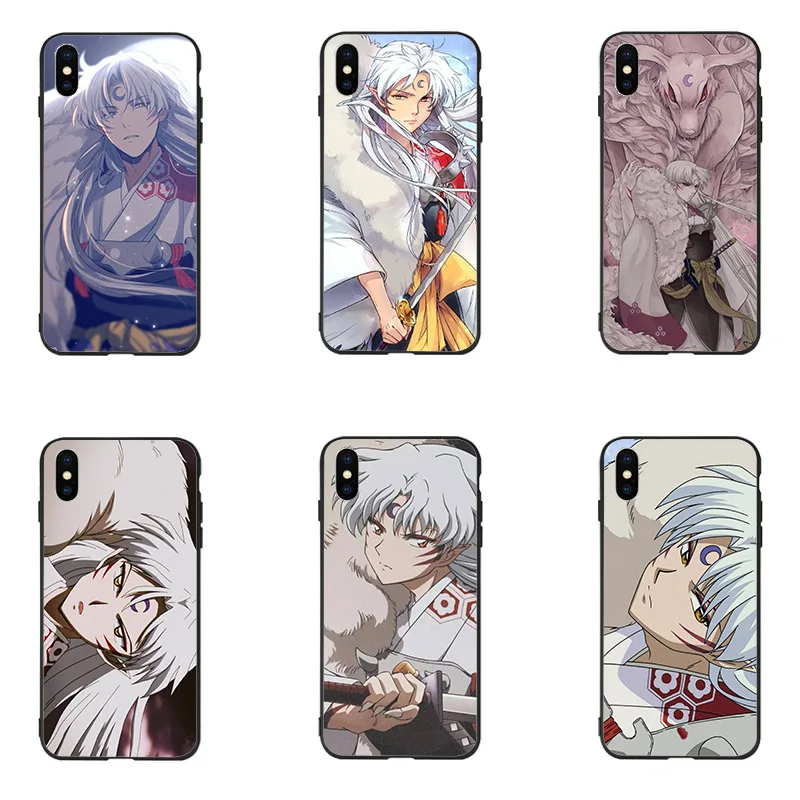 

Japanese manga Inuyasha Sesshoumaru Phone Cases For iphone 11 Pro Max 12 Pro Mini XR XS 8 X 7 Plus Shockproof Soft Silicone Case