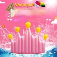 ins hot queen crown giant pool float swimming ring inflatable mattress floating row swimming circle beach pool party