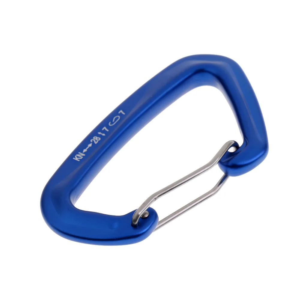 28KN Aluminum Wire Gate Lock Carabiner Hook Rock Climbing Rappelling Quickdraw Spring Snap Locking D Shape | Спорт и развлечения