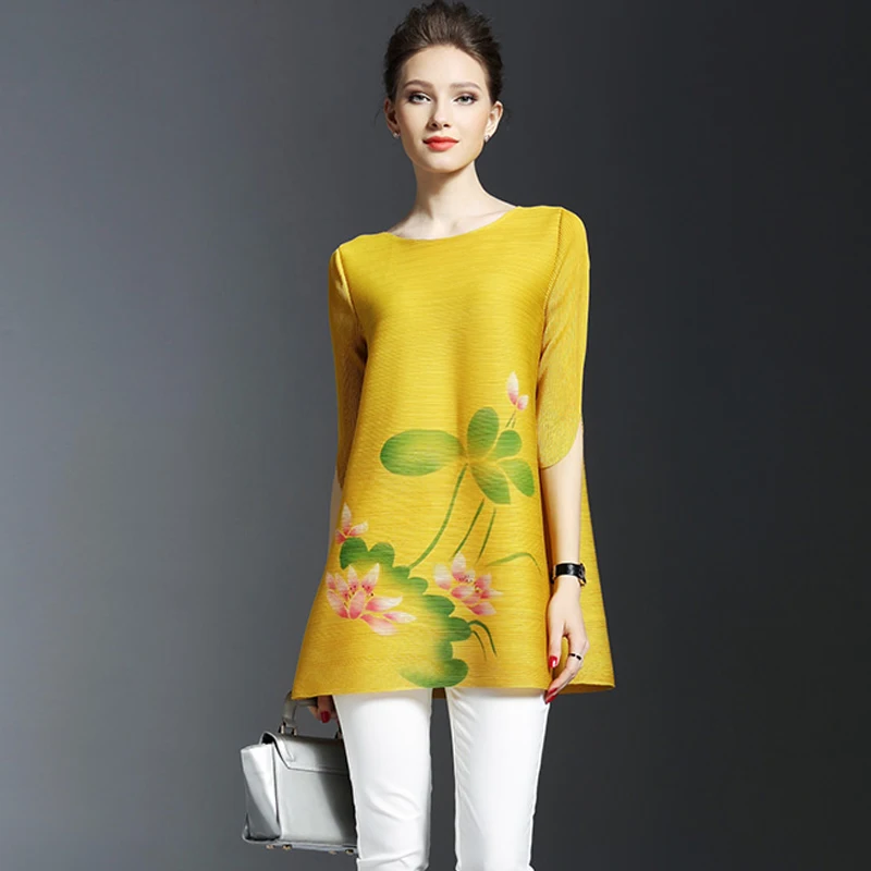 Новинка 2020 летняя женская футболка модная с круглым вырезом и рукавом до локтя