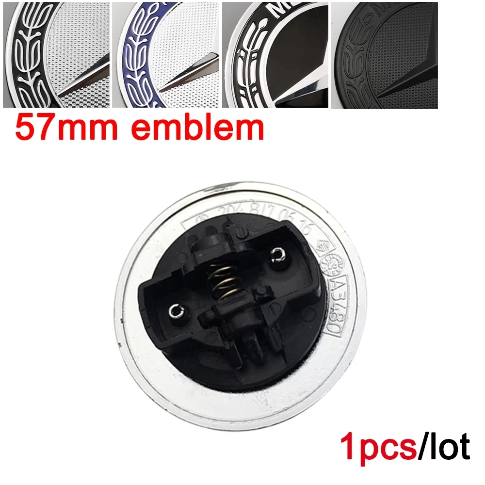 1pcs57mm 52 мм капот автомобиля Передняя эмблема значок Стикеры логотип ForW124 W140 W163 W202