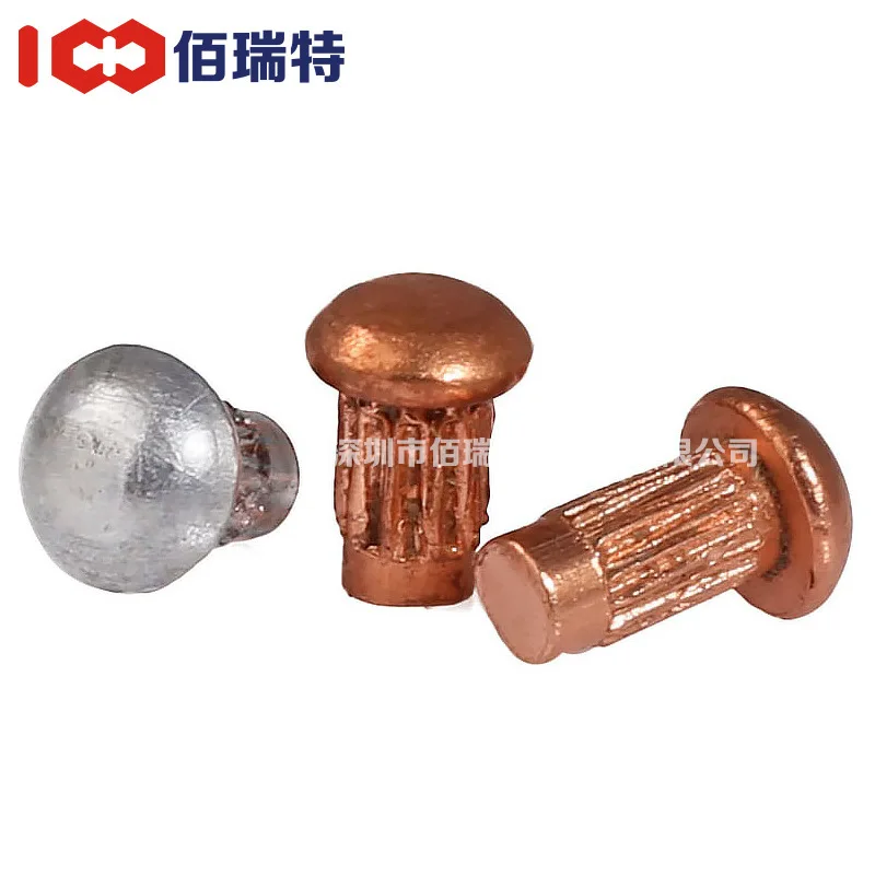 Точечный знак из фиолетовой меди Красный медный заклепка M2M3 50 шт.|Заклепки| |