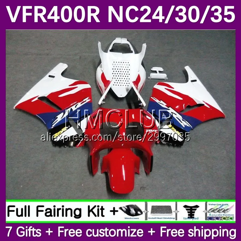 

VFR400R For HONDA VFR400 RVF VFR 400 R 400R 1994 1995 1996 1997 1998 40No.24 RVF400R NC35 94 95 96 97 98 Fairings red stock blk