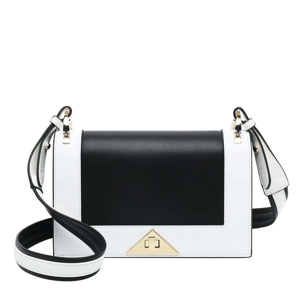 Женская новая модная дизайнерская кожаная сумка черная/белая Лоскутная из