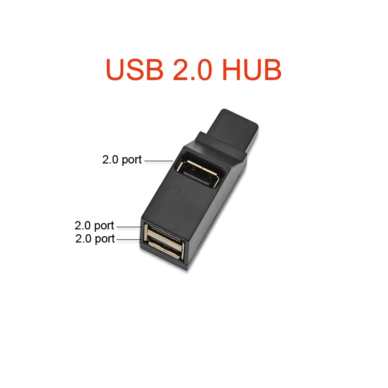 Мини USB 3,0 2,0 концентратор 3 Порты и разъёмы с несколькими usb-портами разветвитель автомобильный адаптер USB HUB 2,0 3,0 высокое Скорость для планшет ноутбук компьютер Тетрадь - Цвет: USB 2.0 HUB