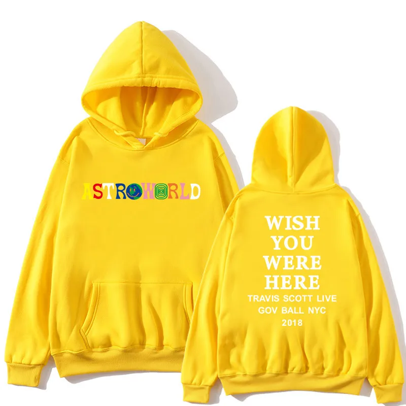 

TRAVIS SCOTT ASTROWORLD WISH YOU WERE HERE HOODIES fashion letter ASTROWORLD HOODIE streetwear Man woman Pullover Sweatshirt