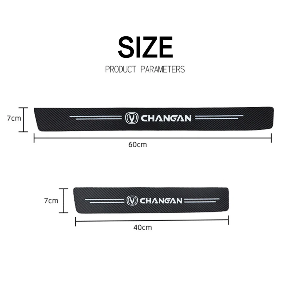 4pcs car Sticker door carbon leather Fiber Sill Plate For Changan CS55 CS75 CS35 CS95 stickers Accessories styling | Автомобили и