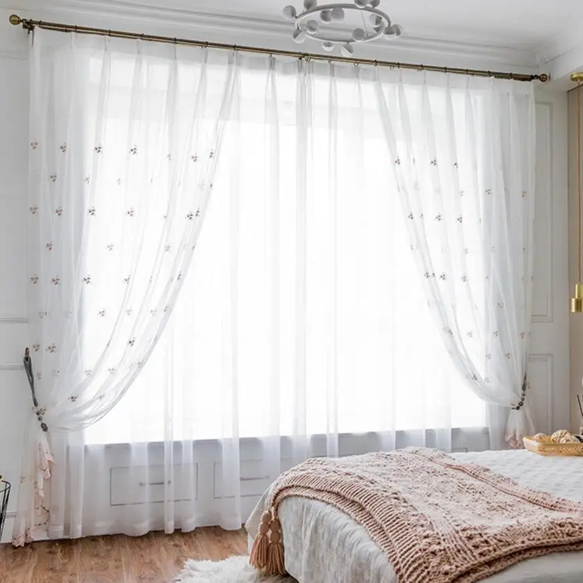 Американский Стиль светильник прозрачная Шторы кружевные розовые комбинезоны с