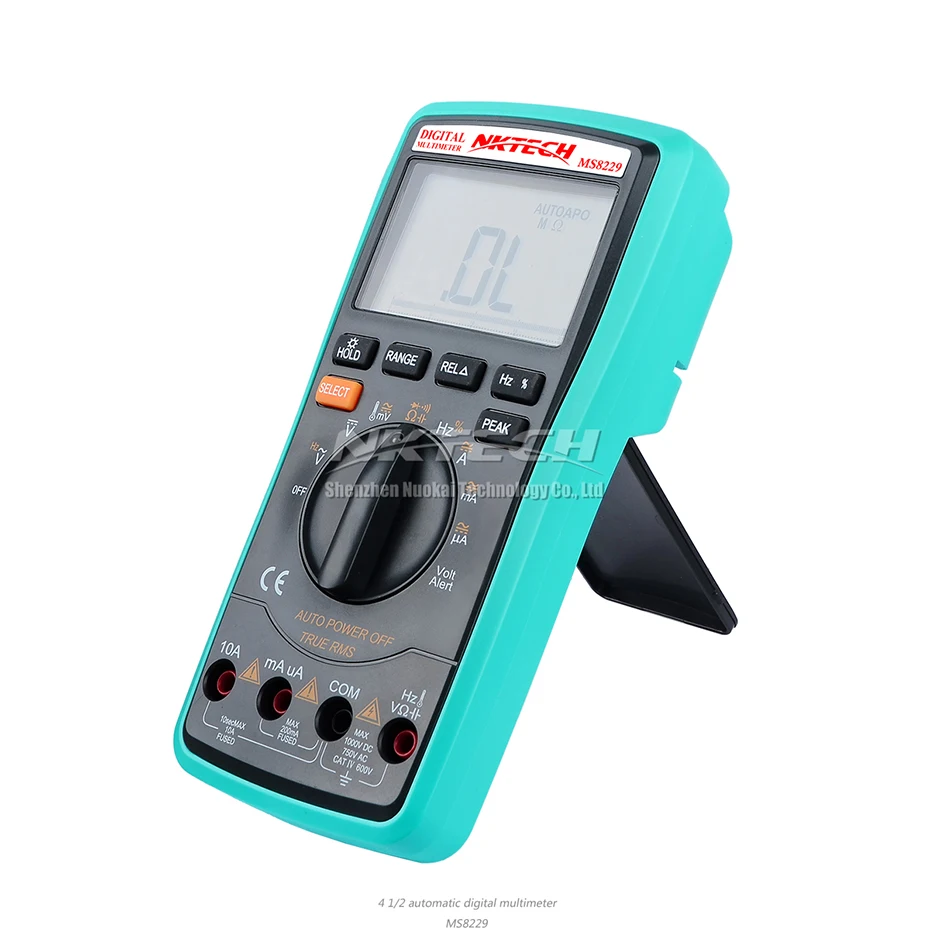 Цифровой мультиметр NKTECH MS8229 Ture RMS 19999 автоматический диапазон температур частота
