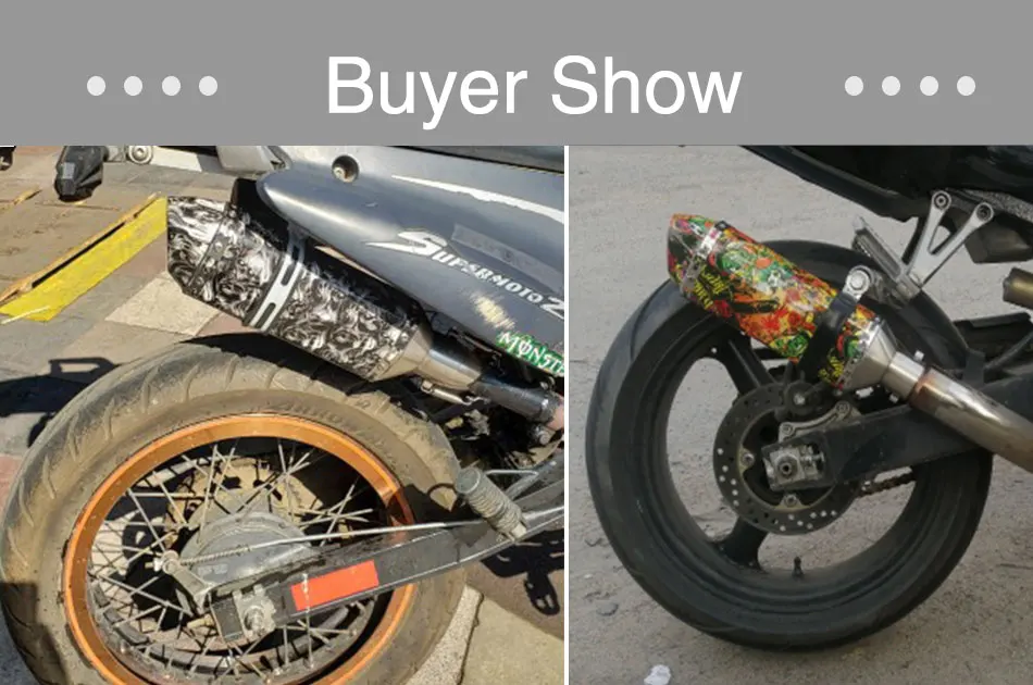 

ZS MOTOS Colorful 51MM Motorcycle Exhaust Pipe Scooter Universal Muffler For Ak Exhaust Fit Yamaha Suzuki Kawasaki Honda