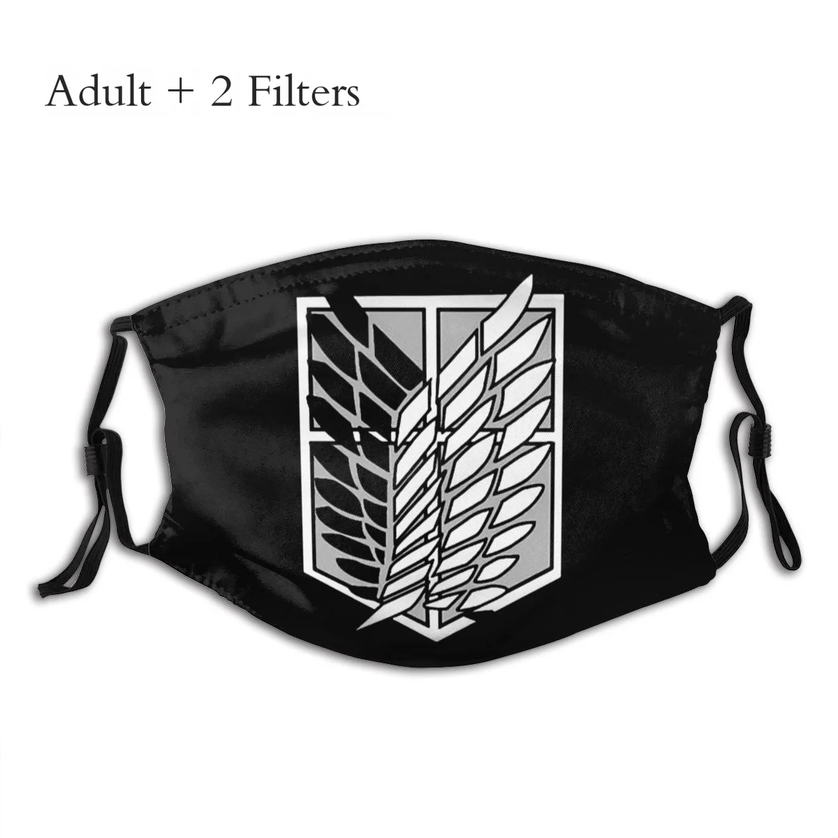 

Унисекс моющаяся маска для лица с фильтрами и логотипом «атака на Титанов»