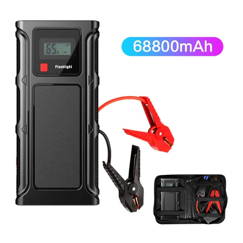 Автомобильный портативный аварийный стартер питания 12 В 68800 мАч зарядный