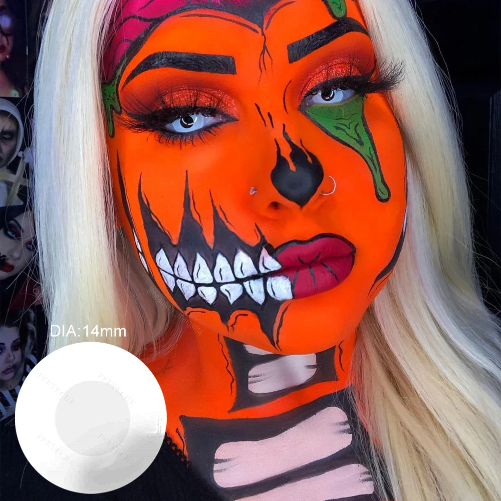 Цветные линзы для Хэллоуина контактные косплея аниме черные белые красные Rinnegan