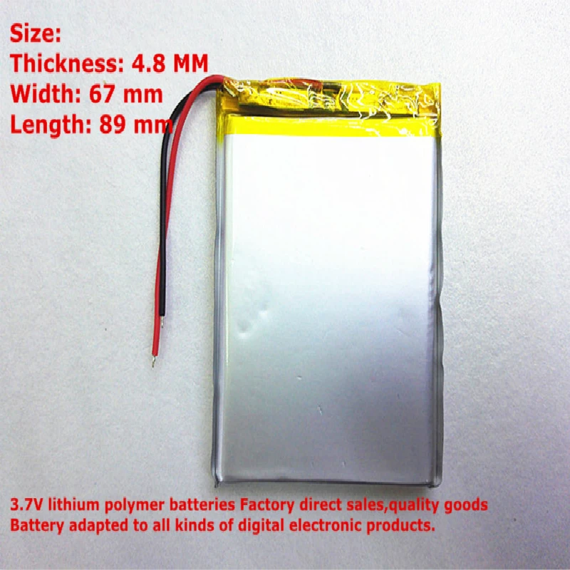 486789 506590 3.7V lithium polymer battery 4000mAh MP3 MP4 Bluetooth  lithium battery small stereo bluetooth GPS