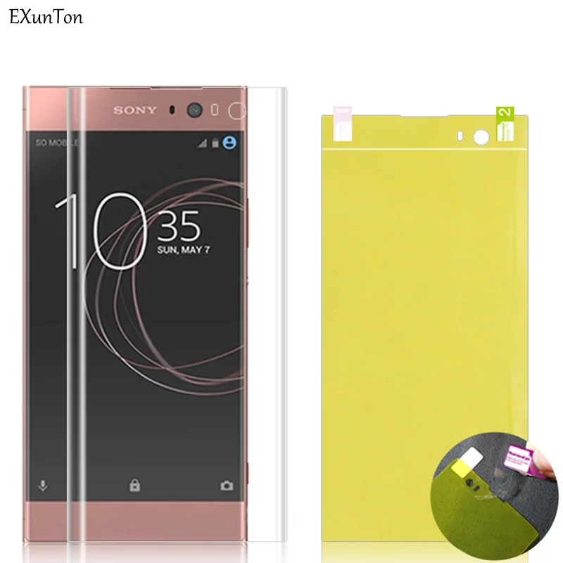 EXUNTON 3D полноэкранная мягкая защитная пленка из ТПУ для Sony Xperia XA3 XA2 XA1 Ultra Plus