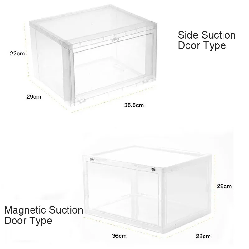 Прозрачная коробка для хранения ящиков обуви DIY собираемая комбинированная