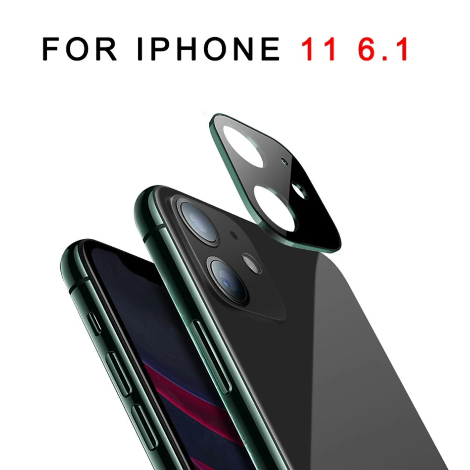 IP11 6.1 Green Закаленное стекло для iPhone 11 Pro X XS Max стеклянный объектив камеры протектор экрана для Apple iPhone11 Pro Max Защитная стеклянная пленка - Цвет: IP11 6.1 Green