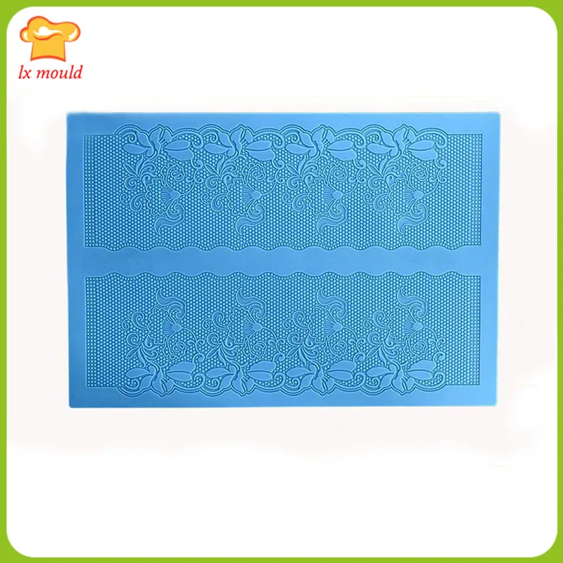 Большой пресс форма 3 d с кружевным краем сахар торт lace окружающий край Форма для