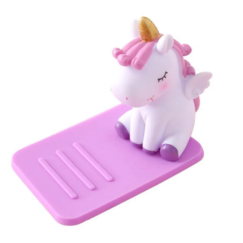 Cartoon Unicorn Phone Stand Bracket Base Mobile Holder Support Desk Decor Anti-slip For iPhone Huawei Samsung | Мобильные телефоны