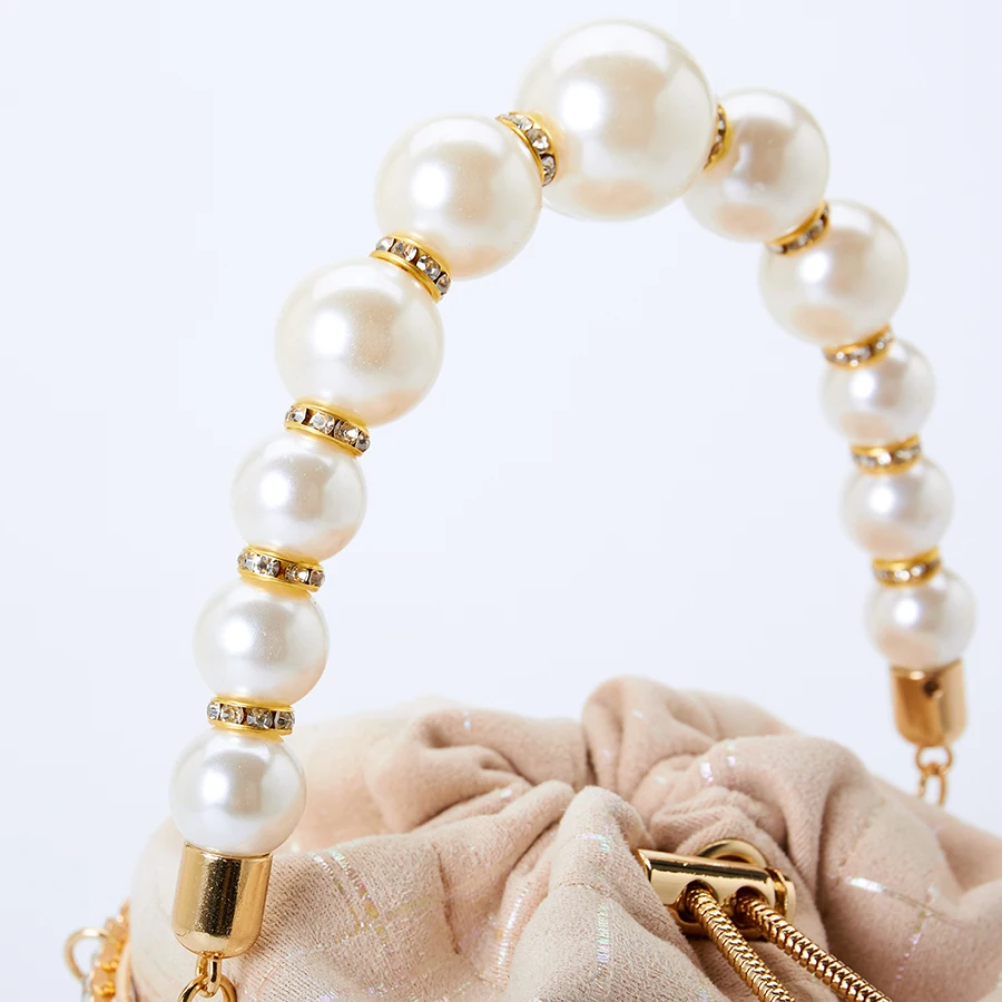 

Rhinestone Pearl Evening Clutch Bag Women Luxury Designer Beaded Party Purses And Handbags High Quality Sweet Bridal Wedding New