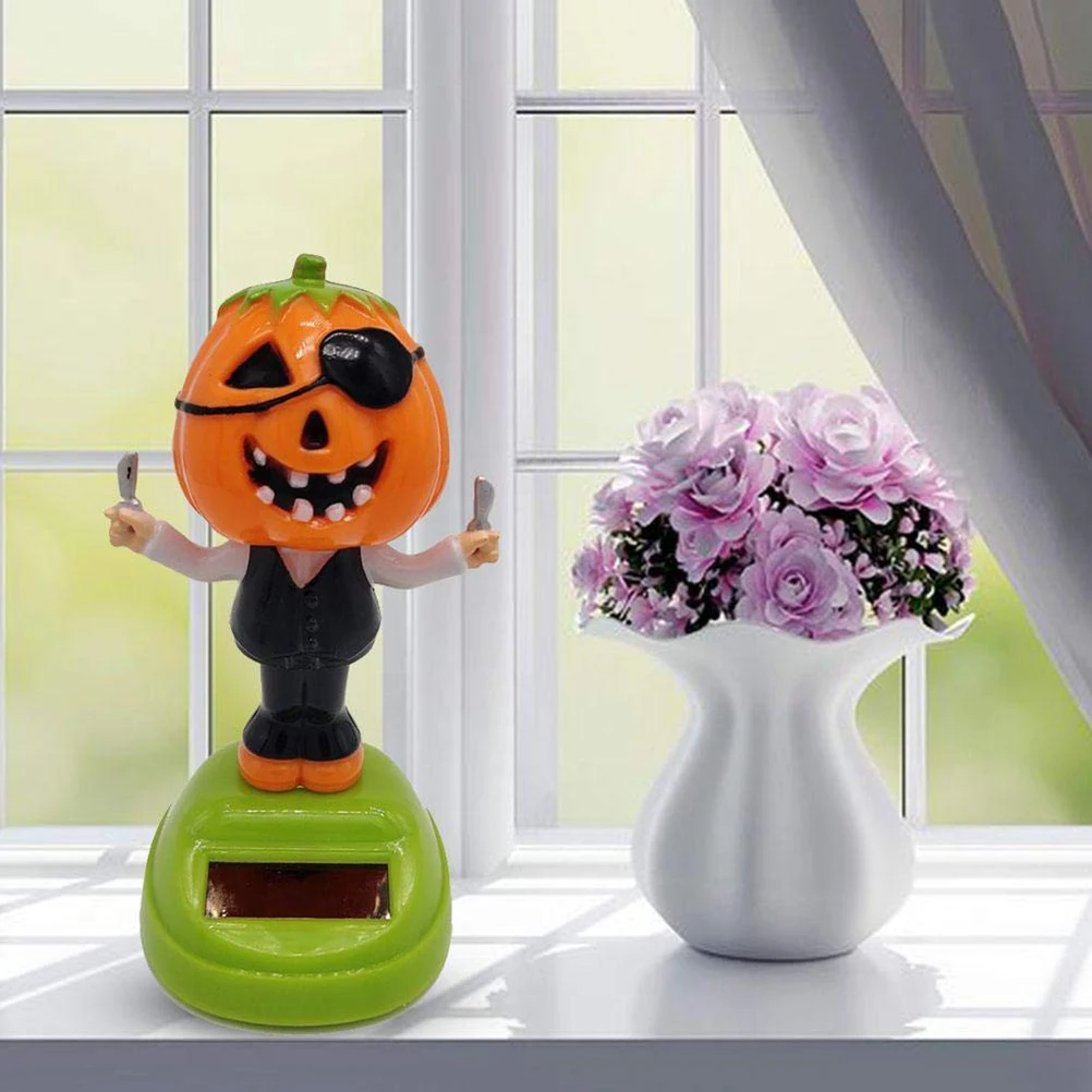 Halloween Solar Dancing Shaking Head Pumpkin Car Toy Decoration Home Funny Toys | Игрушки и хобби