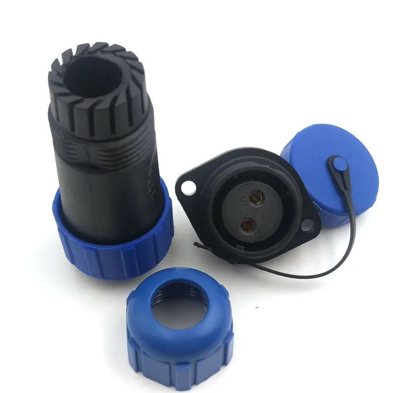 

Replacement Waterproof Cable Connector Screw Lock Solder Terminal 2Pin