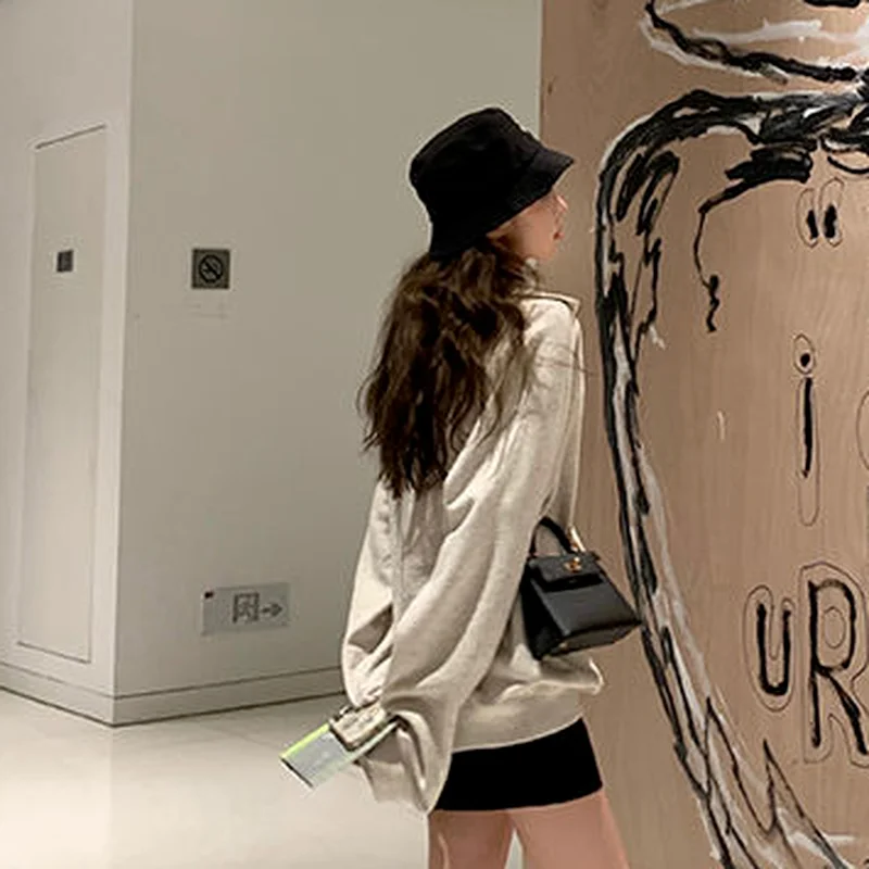 Свитшот женский Универсальный в винтажном стиле модная уличная одежда с длинным