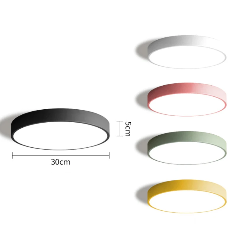 

Led Ceiling Light Ultra-Thin Macaron Master Bedroom Lamp Nordic Minimalist Modern Lighting Living Room Lamp Decoration for Home