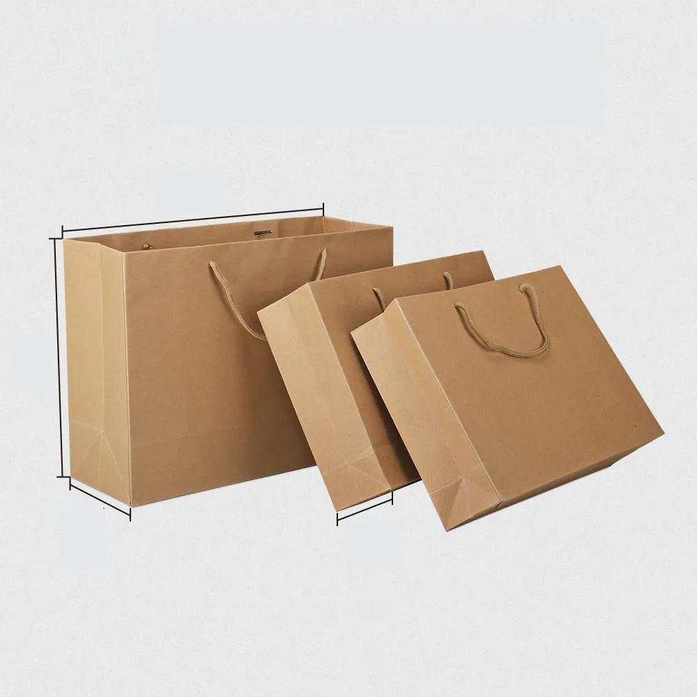 5 шт. Подарочный пакет из крафт бумаги упаковка с ручками свадебные сувениры для